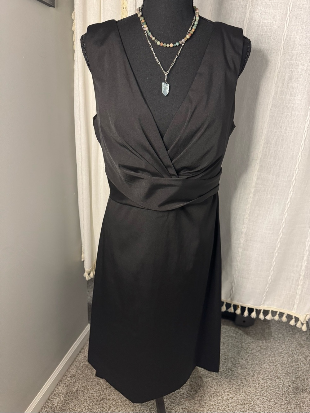 White House Black Market Black Midi Dress